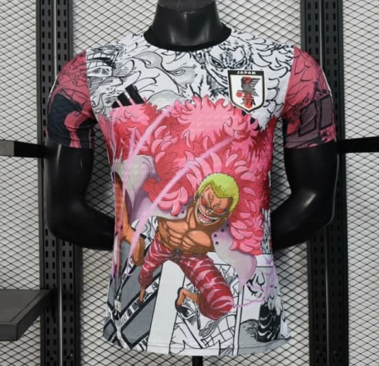 Player Version 2025 Japan White with Anime Character Pattern Jersey — jersey