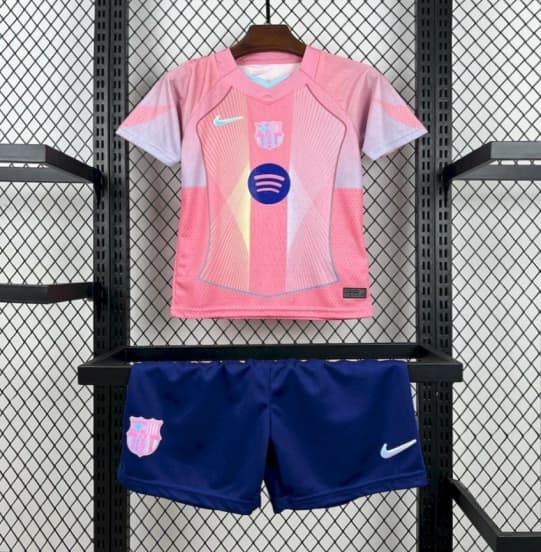 25/26 Kids Barcelona Pink Special Jersey — jersey