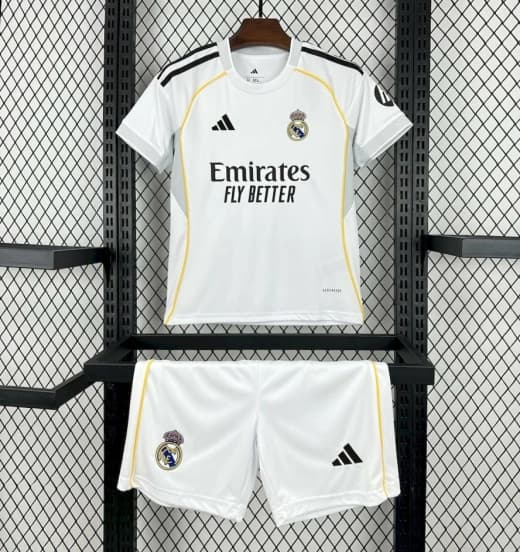 25/26 Kids Real Madrid Home Jersey — jersey
