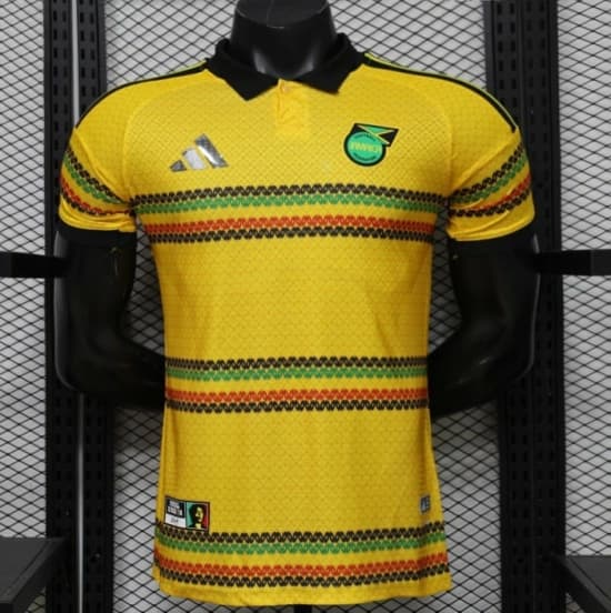 Player Version 2027 Jamaica Home Yellow with Reggae Stripe Jersey — Selección de fútbol de Jamaica