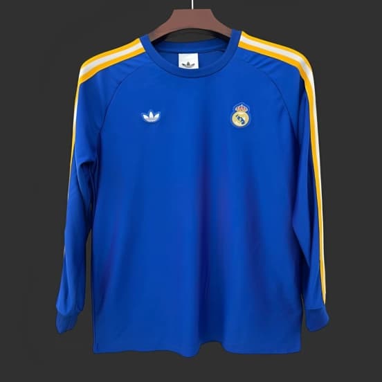 25/26 Real Madrid Originals Blue Crew Long Sleeve Sweat — jersey