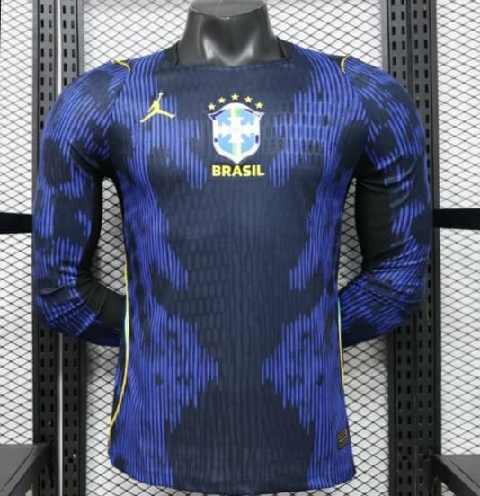 Player Version 26/27 Brazil Navy Blue Special Edition Long Sleeve Jersey — imagen 1