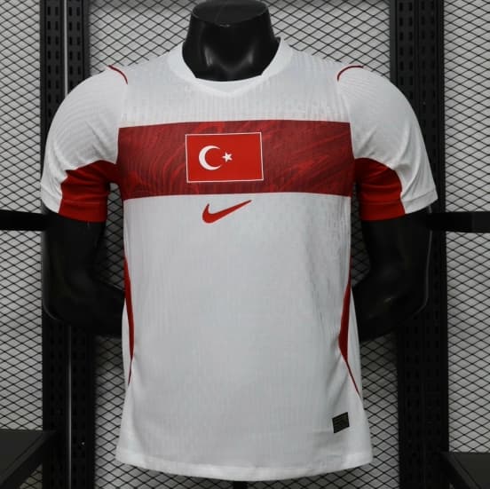Player Version 26/27 Turkey  Away  White & Red Flag Panel Jersey — Selección de fútbol de Turquía
