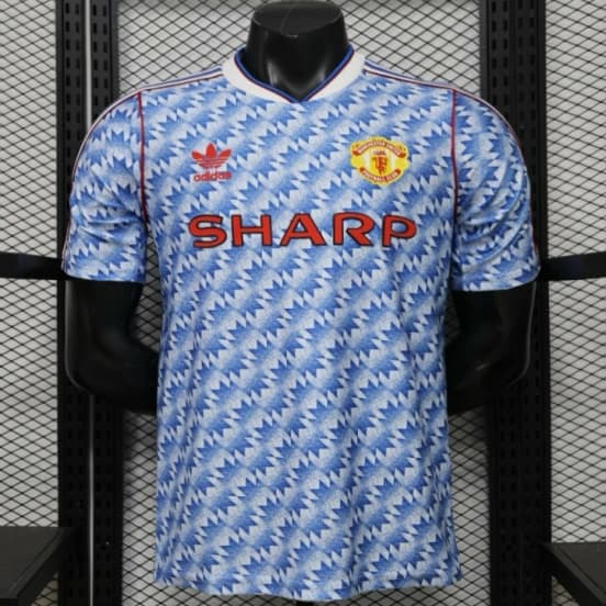 Player Version 26/27  Manchester United Away Blue Vintage Remake   Jersey — jersey
