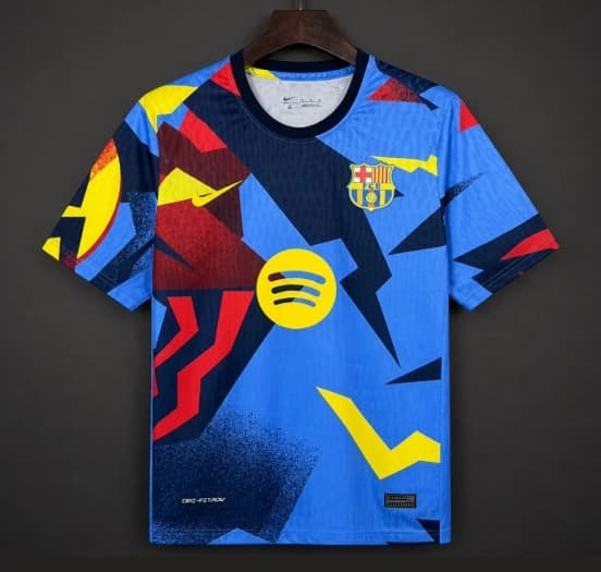 26/27 Barcelona Special Edition Abstract Geometric Blue/Red/Yellow Jersey — jersey