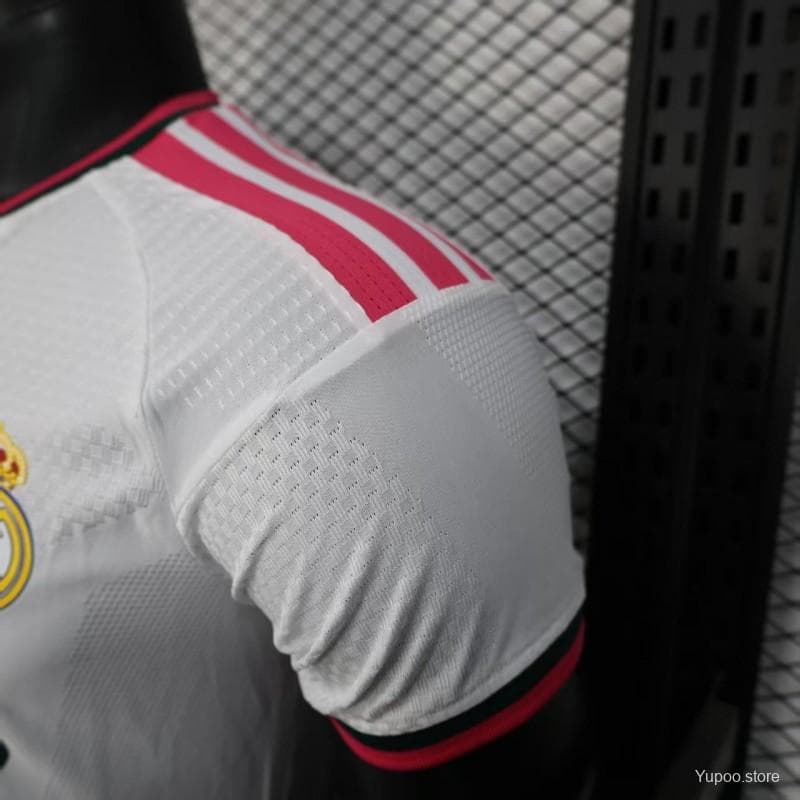 26/27 Player Version Real Madrid Home White Pink Black Jersey — imagen 3