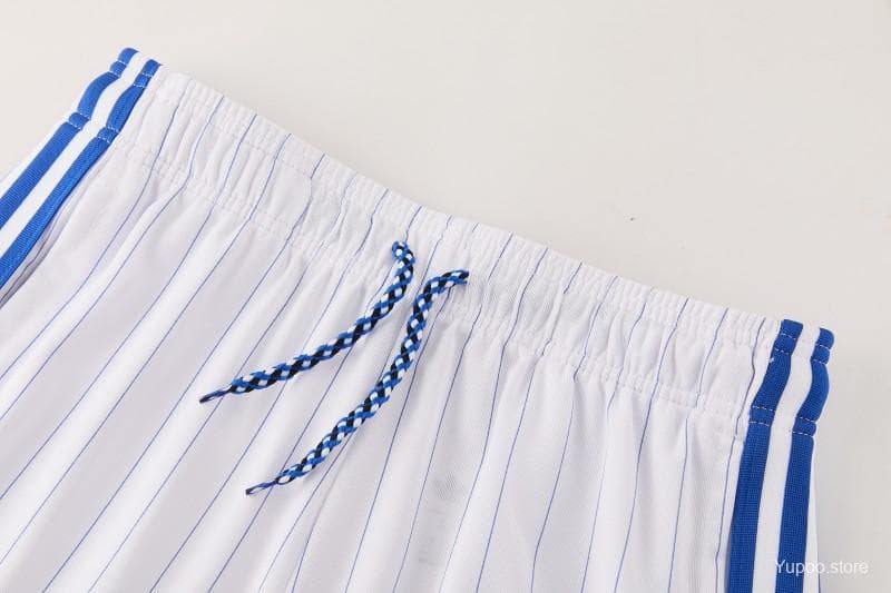 26/27 Chelsea FC  Blue  Stripes Short Sleeve+ White Soccer Shorts — imagen 6