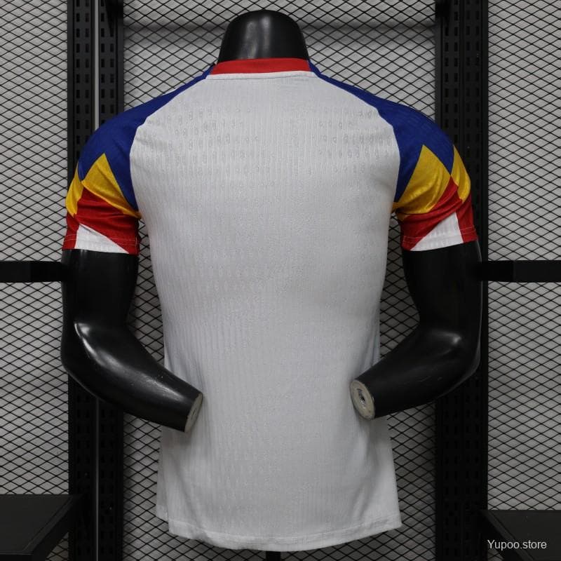 Player Version 2026 Romania Special Edition White with Blue Yellow Red Jersey — imagen 2