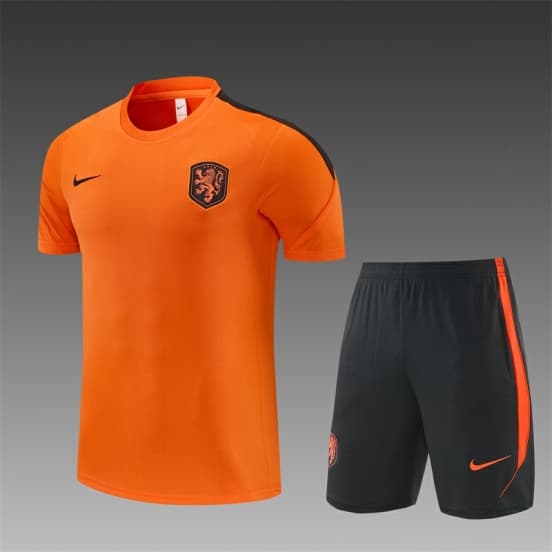 26/27 Netherlands Home Orange Short Sleeve + Soccer Shorts — Selección de fútbol de los Países Bajos