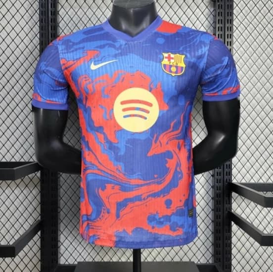 25/26 Player Version Barcelona Blue Flame Special Edition Jersey — jersey