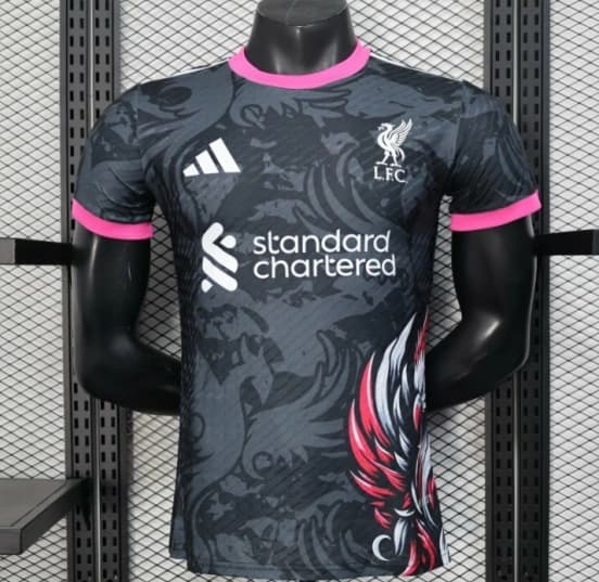 Player Version 25/26 Liverpool Black with Pink Accents Design Jersey — Liverpool Football Club