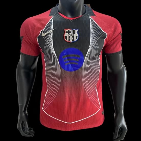 Player Version 25/26 FC Barcelona Red with Black Center Panel Jersey — jersey