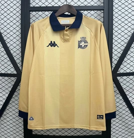 25/26 Deportivo La Coruna Gold Long Sleeve Jersey — Real Club Deportivo de La Coruña