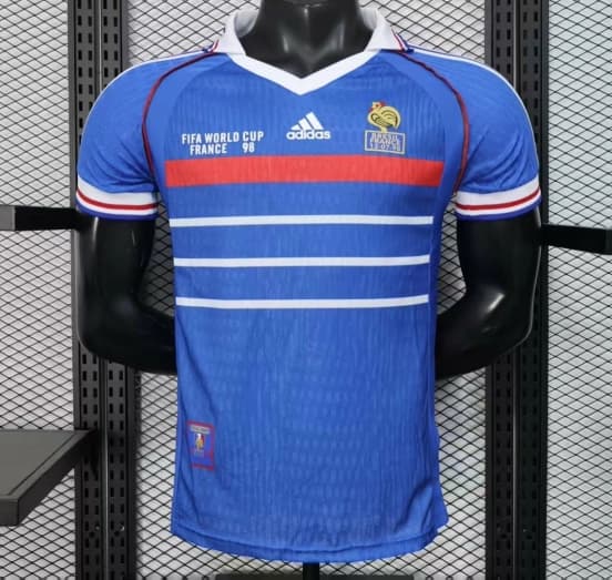 Player Version 1998 France Home Jersey — Selección de fútbol de Francia