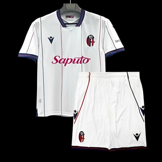 25/26 Kids Bologna Away White Jersey — Bologna Football Club 1909