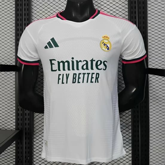 26/27 Player Version Real Madrid Home White Pink Black Jersey — imagen 1