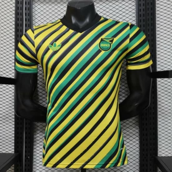 Player Version 2026 Jamaica x Adidas Originals Home Yellow Diagonal Stripe Jersey — Selección de fútbol de Jamaica