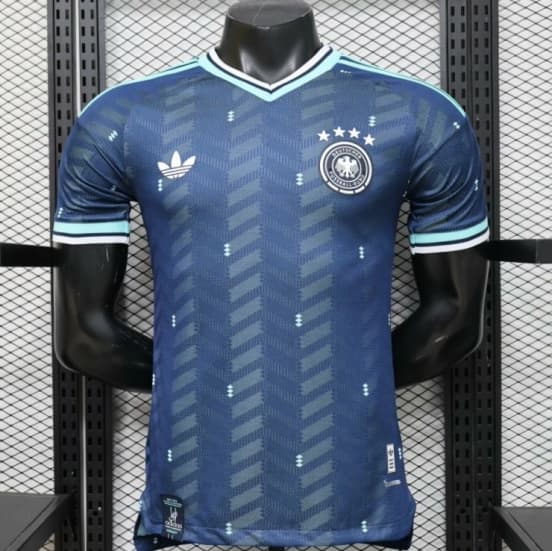 Player Version 2026 Germany  Navy Blue with Zigzag Pattern Away Jersey — jersey
