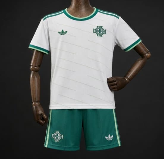 2026 Kids Northern Ireland Away White Jersey — Selección de fútbol de Irlanda del Norte