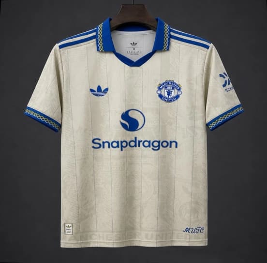 26/27 Manchester United Third Concept Cream Blue Jersey — jersey