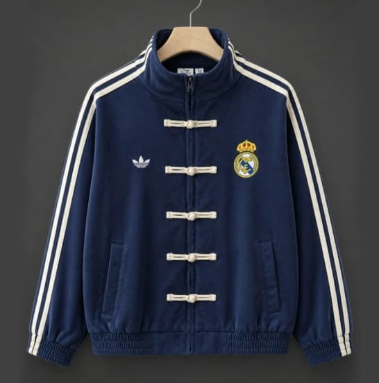 26/27 Real Madrid  x Adidas New Year Limited Edition Navy Track Jacket — jersey