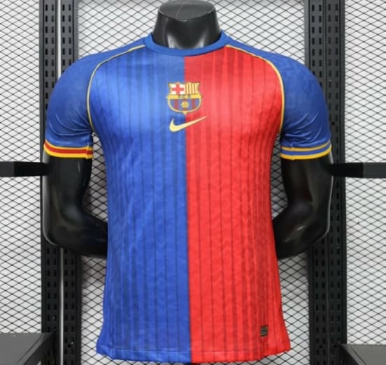Player Version 26/27 FC Barcelona Royal Blue & Garnet Red Vertical Stripes  Special Edition Jersey — jersey