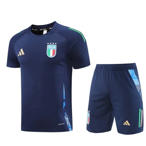 2025 Italy Royal Blue Short Sleeve+Soccer Shorts — Selección de fútbol de Italia