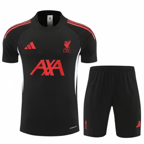 25/26 Liverpool Black Short Sleeve Jersey+Shorts — jersey