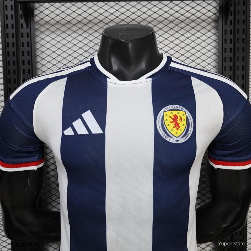 Player Version 2027 Scotland Away White/Navy Vertical Stripes Jersey — imagen 9