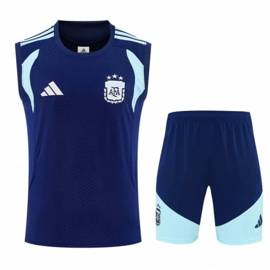 26/27 Argentina Navy Blue Sleeveless Training Vest +Soccer Shorts — jersey