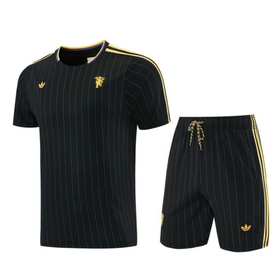 26/27  Manchester United Black Short Sleeve+Soccer Shorts — jersey