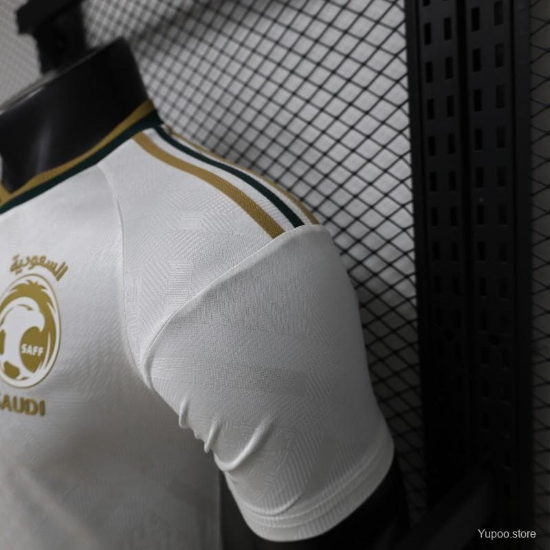 Player Version 26/27 Saudi Arabia  White & Gold Home Jersey — imagen 10