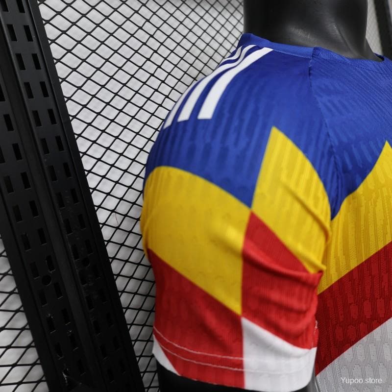 Player Version 2026 Romania Special Edition White with Blue Yellow Red Jersey — imagen 7