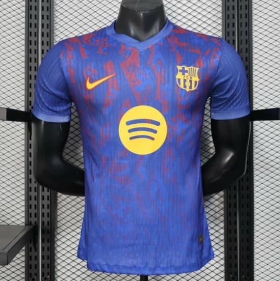 Player Version 25/26 Barcelona Blue with Red Pattern Jersey — jersey