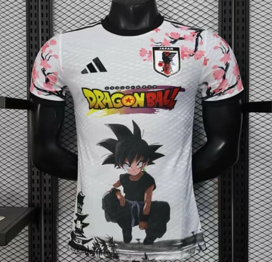 Player Version 2025 Japan White with Dragon Ball Character & Cherry Blossom Jersey — jersey