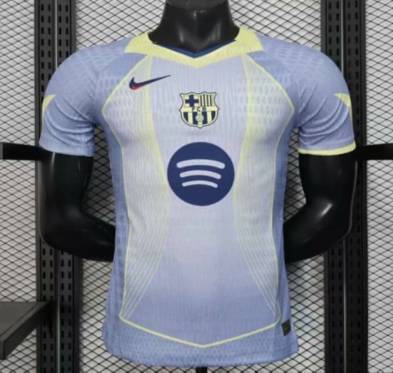 Player Version 25/26 Barcelona Light Blue with Geometric Pattern Jersey — jersey