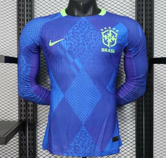 Player Version 2025 Brazil Away Long Sleeve Jersey — Selección de fútbol de Brasil