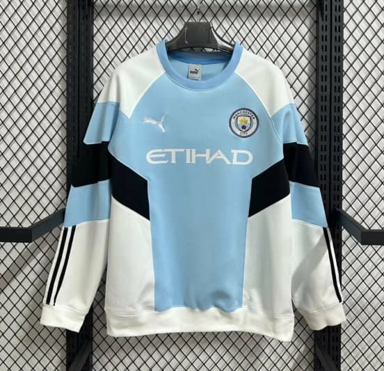 25/26 Manchester City White/Sky Blue Hoodie — Manchester City Football Club