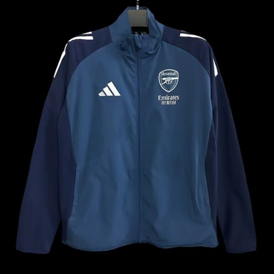 25/26 Arsenal Blue/Navy Full Zipper Windbraker — jersey