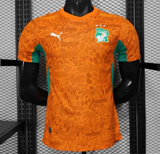 2026 Player Version Ivory Coast Orange with Leopard Pattern Jersey — jersey