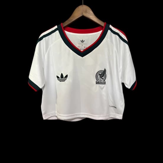 2026 Mexico Away White Women Cropped Jersey — jersey