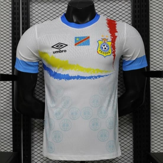 Player Version 26/27  DR Congo  White & Sky Blue  Special Edition Away Jersey — Selección de fútbol de la República Democrática del Congo