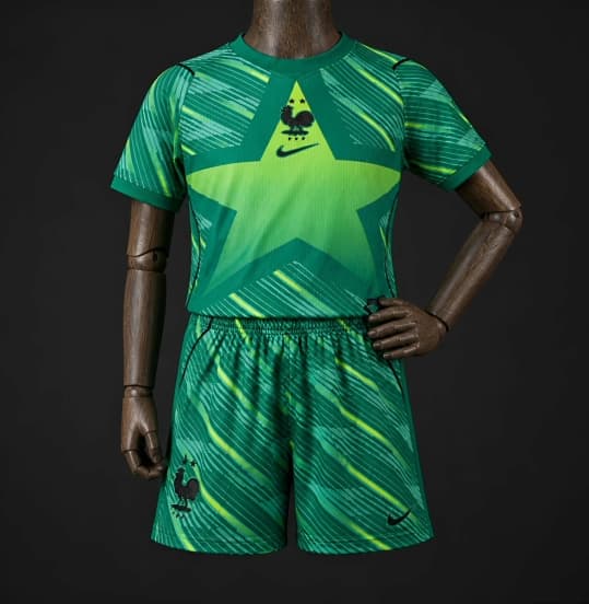 2026 Kids France Green Goalkeeper Jersey — Selección de fútbol de Francia