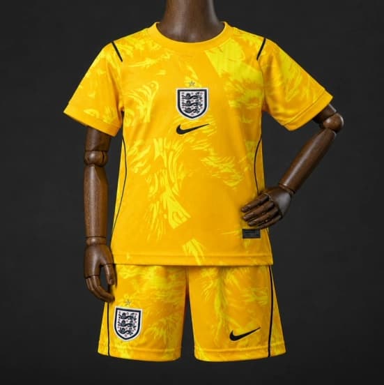 2026 Kids England Yellow Goalkeeper Jersey — jersey