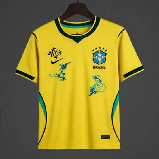 2026 Brazil 2026 Home Yellow/Blue "Floral Edition" Jersey — jersey