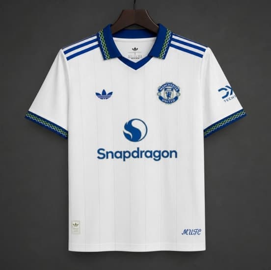 26/27 Manchester United White Pinstripe Away Jersey — jersey