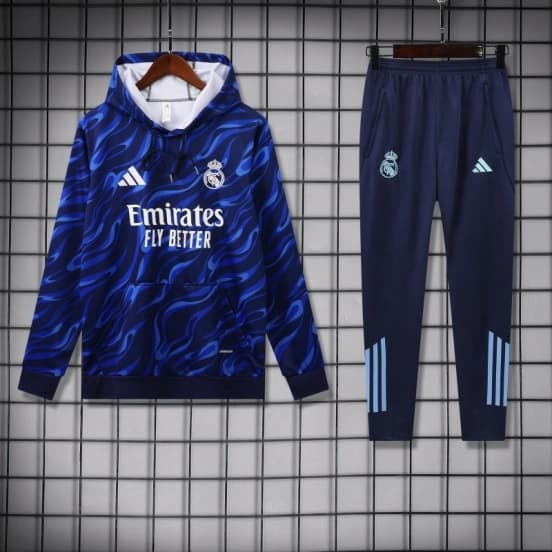 25/26 Real Madrid Blue Hoodie +Long Pants — jersey
