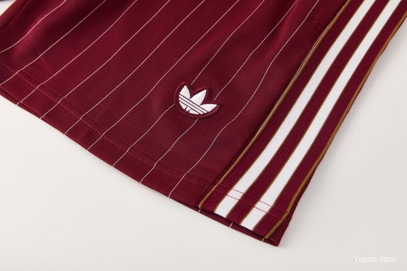 26/27  Arsenal  Maroon Pinstripe Short Sleeve+Soccer Shorts — imagen 15