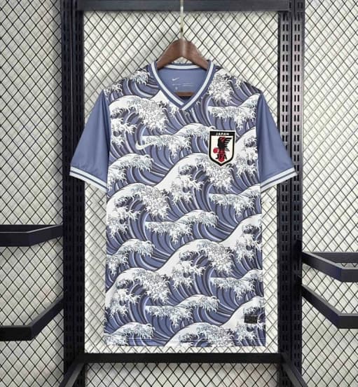 2024Japan Blue The Great Wave off Kanagawa Concept Training Jersey — Selección de fútbol de Japón