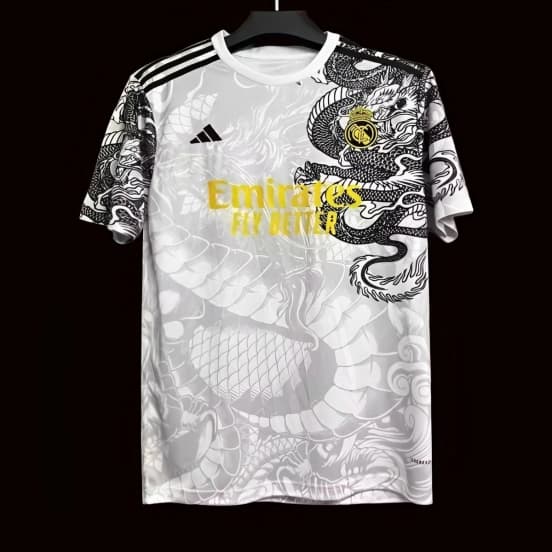 24/25 Real Madrid Black/White Dragon Special Jersey — Real Madrid Club de Fútbol